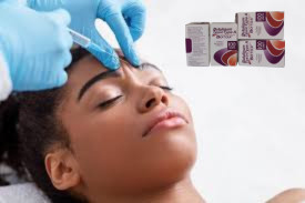 Weißes Pulver Allergan Botox-Injektionen gegen Stirnfalten